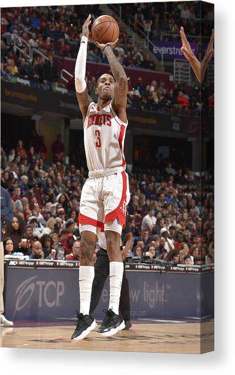 Kevin Porter Jr Canvas Print featuring the photograph Houston Rockets v Cleveland Cavaliers #9 by David Liam Kyle