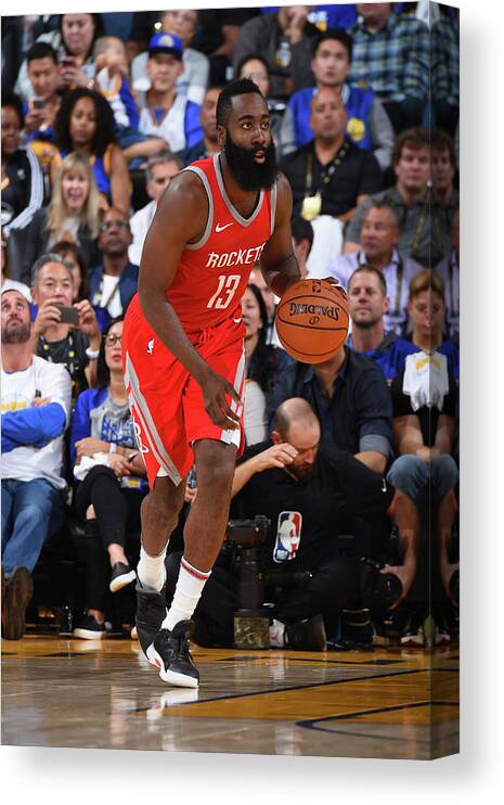 Nba Pro Basketball Canvas Print featuring the photograph James Harden by Andrew D. Bernstein