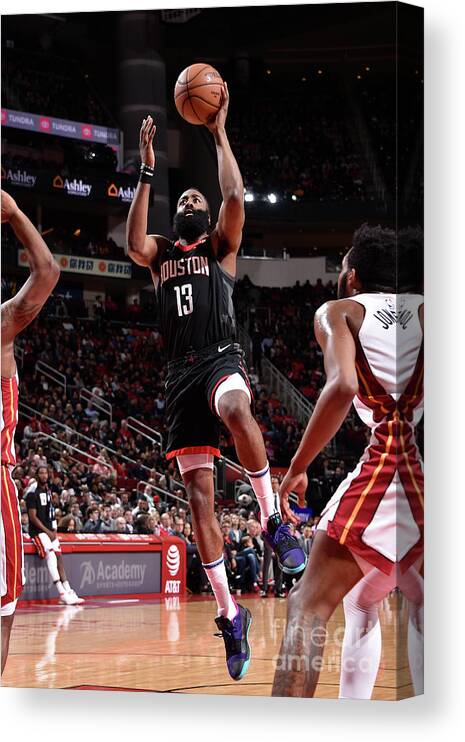 Nba Pro Basketball Canvas Print featuring the photograph James Harden by Bill Baptist