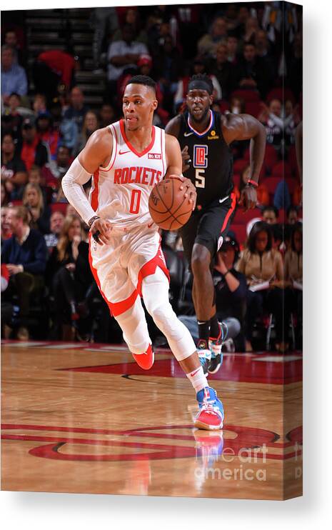 Russell Westbrook Canvas Print featuring the photograph Russell Westbrook #9 by Bill Baptist