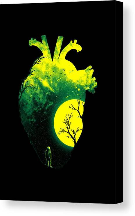 Heart Canvas Print featuring the digital art A Beat of Space II by Nicebleed