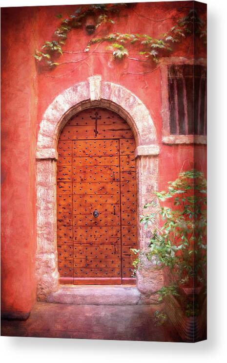 Lyon Canvas Print featuring the photograph A Delightful Doorway Lyon France by Carol Japp