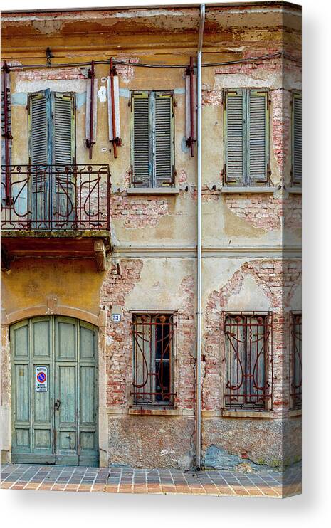 Ancient Canvas Print featuring the photograph A Faded Facade by W Chris Fooshee