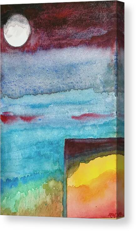 Abstract Canvas Print featuring the painting A new day by Mike Coyne