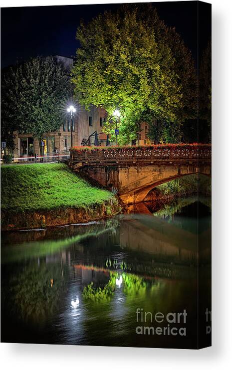 Scene Canvas Print featuring the photograph A night corner by The P