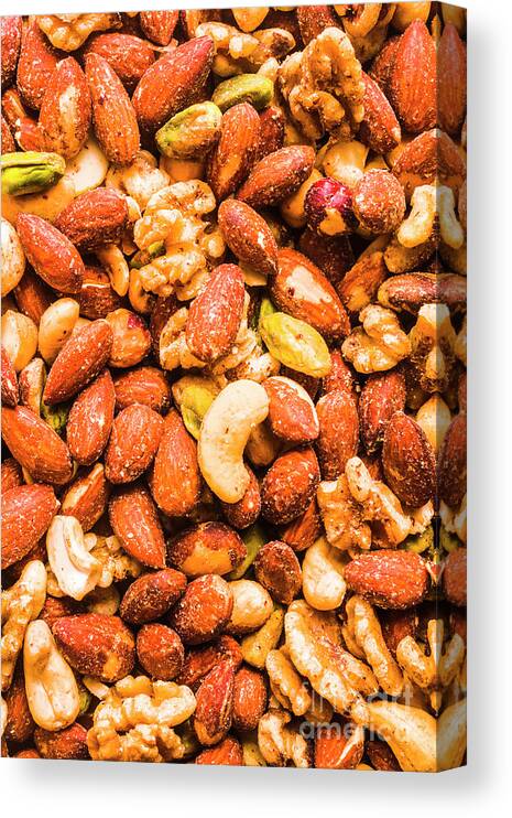 Raw Canvas Print featuring the photograph A nutty mix by Jorgo Photography