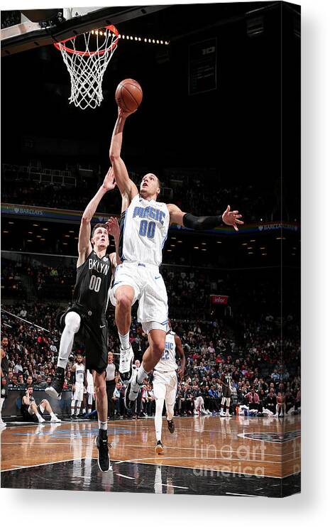 Aaron Gordon Canvas Print featuring the photograph Aaron Gordon by Ned Dishman