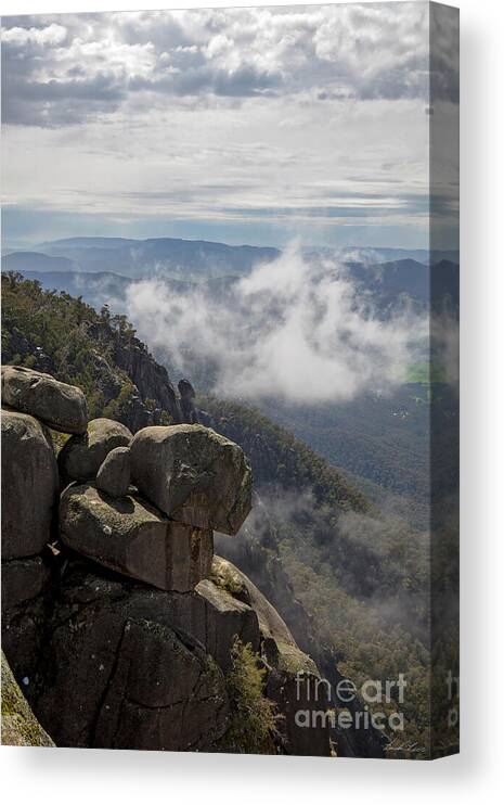 Mountain Canvas Print featuring the photograph Above the Clouds by Linda Lees