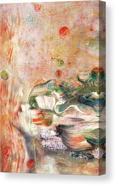 Abstract Canvas Print featuring the mixed media Abstract Mood by Jacky Gerritsen
