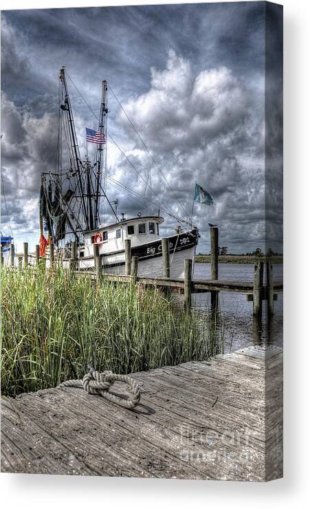 Fishing Boat Canvas Print featuring the photograph After The Catch by Randall Dill