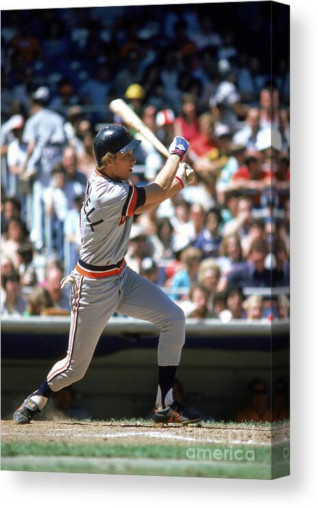 1980-1989 Canvas Print featuring the photograph Alan Trammell by Rich Pilling