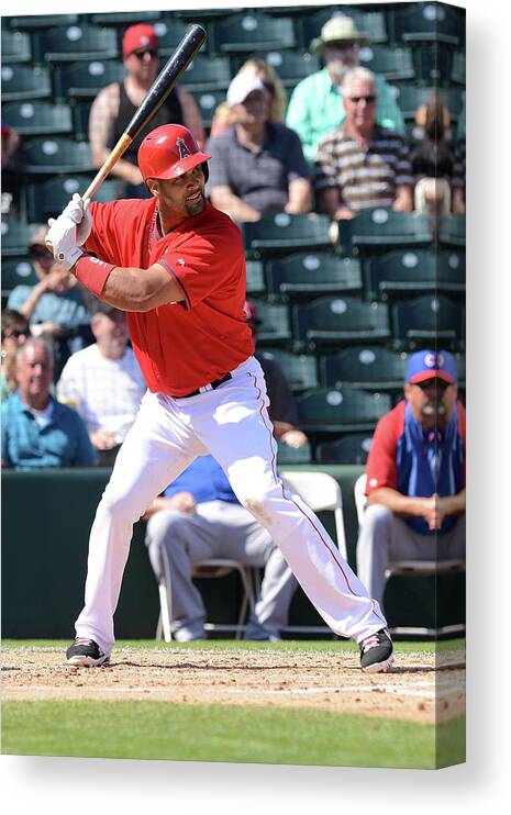 Tempe Diablo Stadium Canvas Print featuring the photograph Albert Pujols by Norm Hall