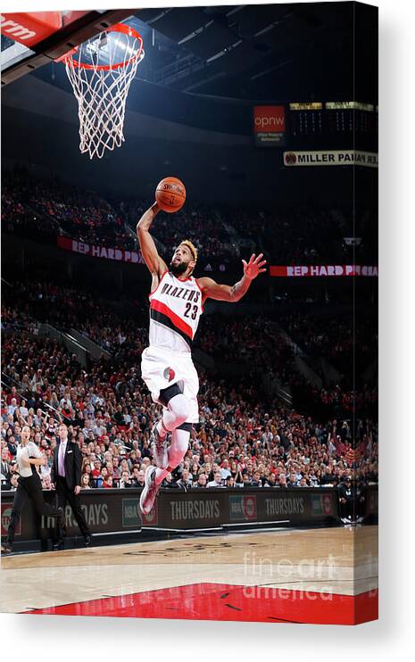 Nba Pro Basketball Canvas Print featuring the photograph Allen Crabbe by Sam Forencich