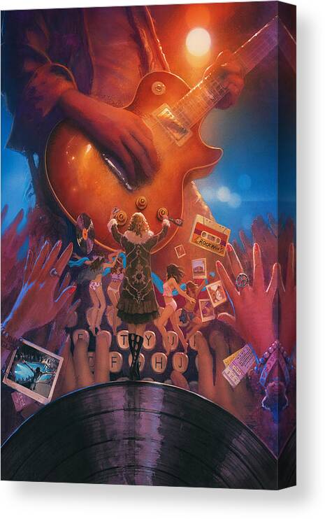  Canvas Print featuring the digital art Almost Famous 2000 by Geek N Rock