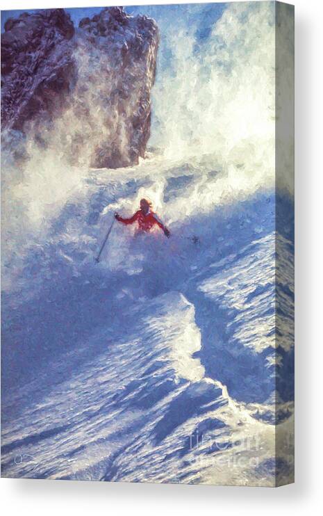 Ski Canvas Print featuring the photograph Alpine D-8 Chute by Vance Fox