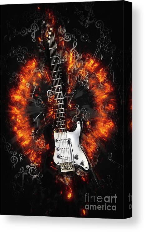 Metal Canvas Print featuring the digital art Amped by Jorgo Photography