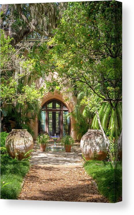 Florida Canvas Print featuring the photograph An Enchanted Entry by W Chris Fooshee