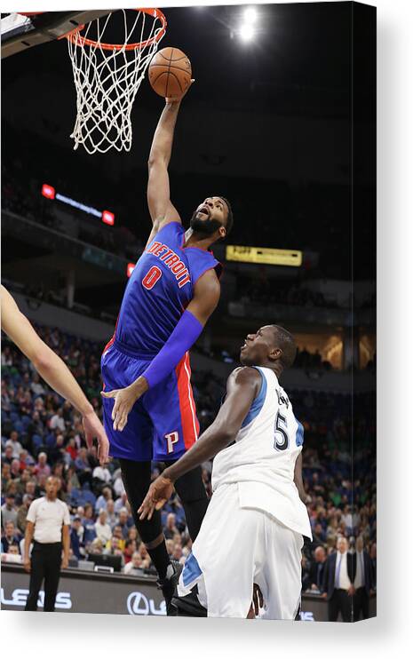 Nba Pro Basketball Canvas Print featuring the photograph Andre Drummond by Jordan Johnson