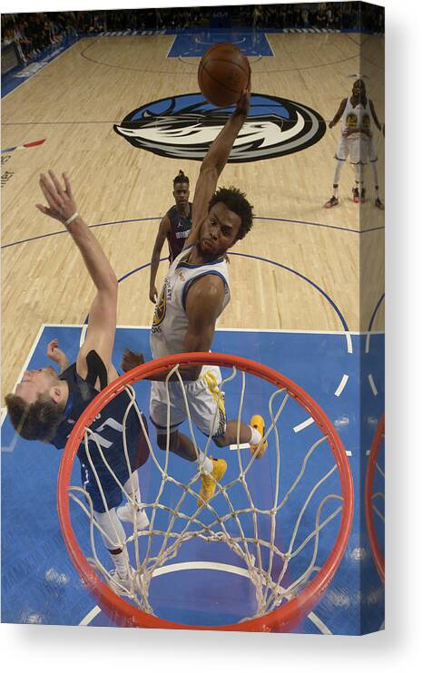 Nba Pro Basketball Canvas Print featuring the photograph Andrew Wiggins by Glenn James