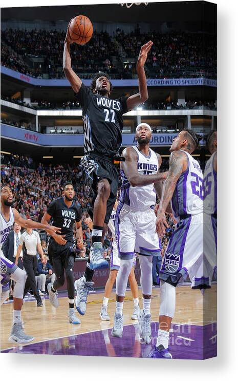 Andrew Wiggins Canvas Print featuring the photograph Andrew Wiggins by Rocky Widner