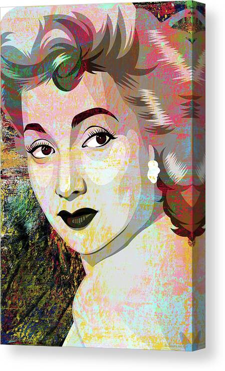 Ann Canvas Print featuring the mixed media Ann Sothern by Movie World Posters