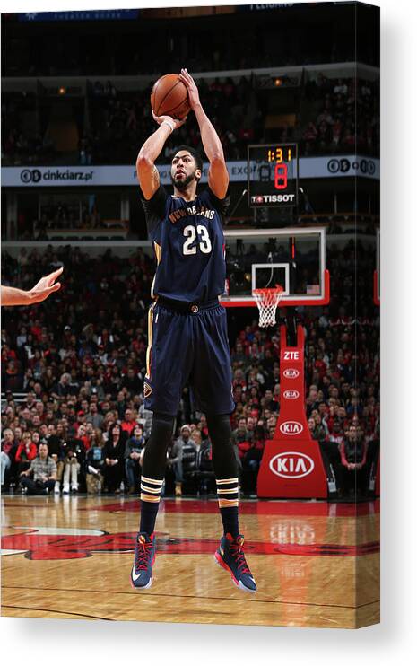 Nba Pro Basketball Canvas Print featuring the photograph Anthony Davis by Gary Dineen