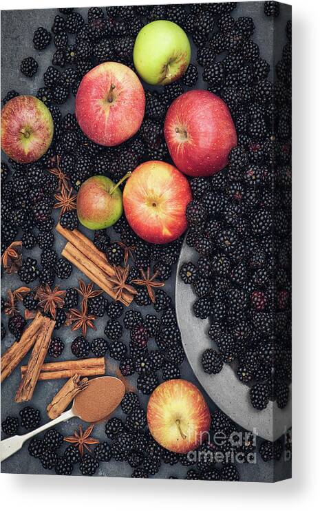 Blackberry Canvas Print featuring the photograph Apples Blackberries and Spice by Tim Gainey