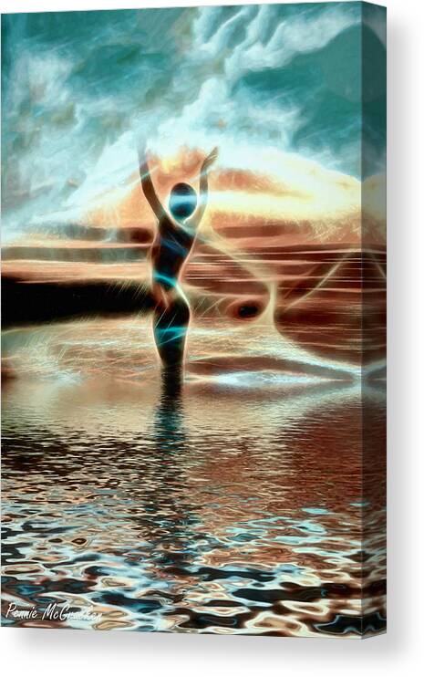 Lake Canvas Print featuring the digital art Ascension by Pennie McCracken