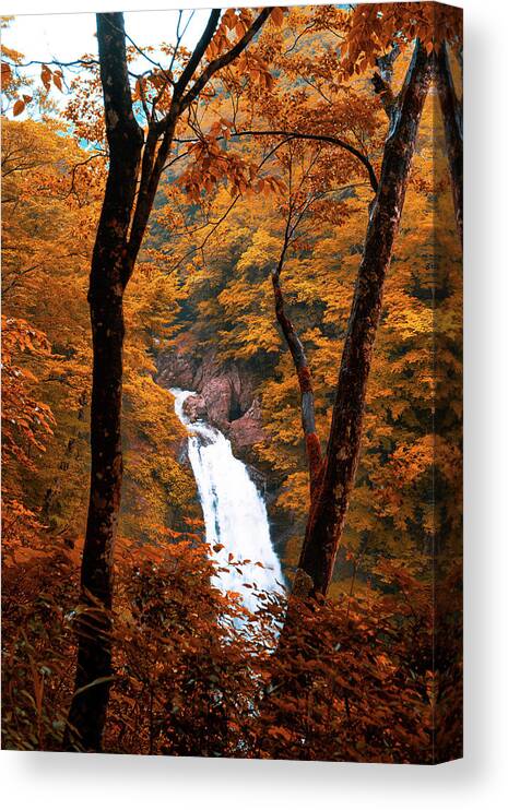 Waterfall Canvas Print featuring the photograph Autumn Vibes by Pablo Saccinto