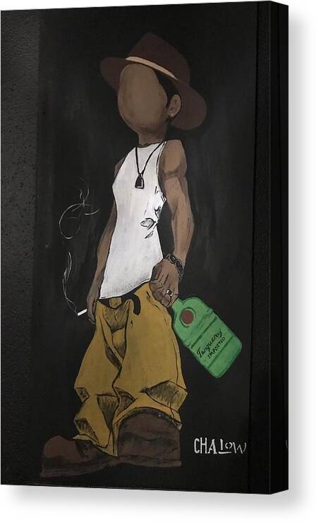  Canvas Print featuring the painting Back N The Day Dude by Charles Young