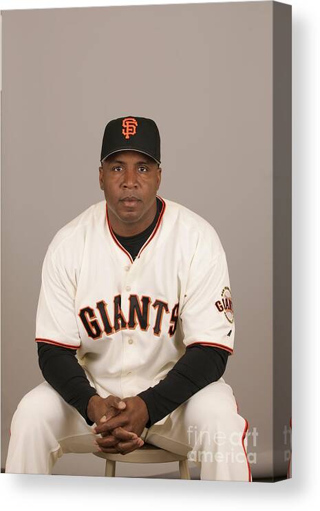 Media Day Canvas Print featuring the photograph Barry Bonds by Jason Wise