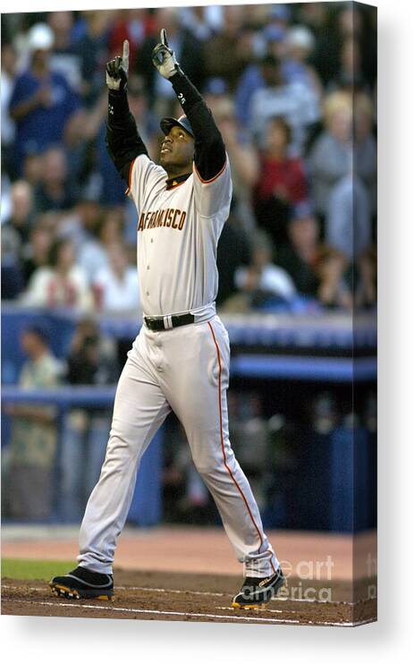 California Canvas Print featuring the photograph Barry Bonds by Kirby Lee