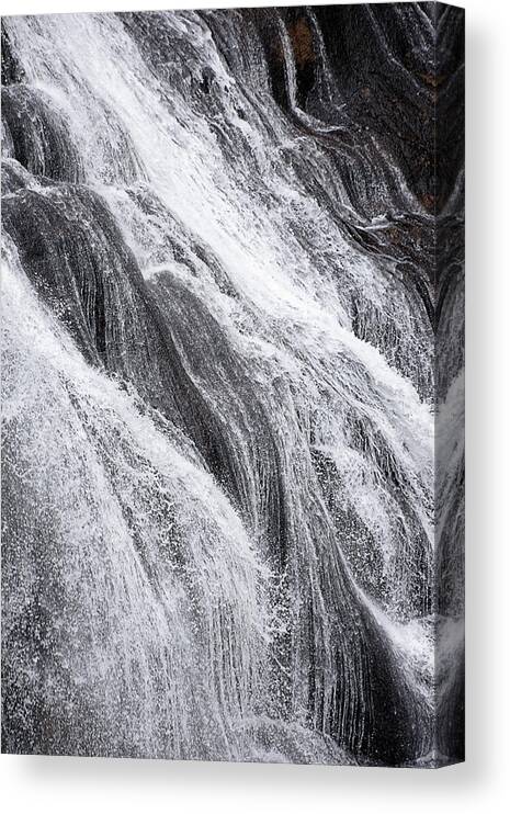 Bathing Beauty Canvas Print featuring the photograph Bathing Beauty -- Gibbon Falls in Yellowstone National Park, Wyoming by Darin Volpe