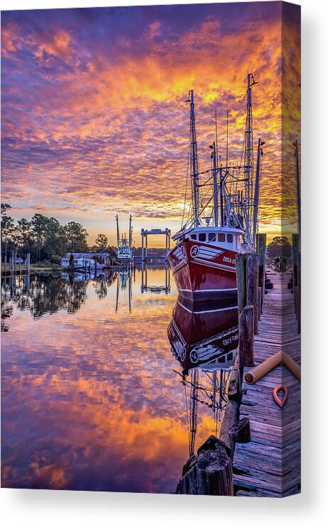 Bayou Canvas Print featuring the photograph Bayou Sunrise, 10/2/21 by Brad Boland