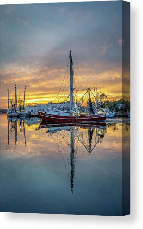 Bayou Canvas Print featuring the photograph Bayou Sunset, 11/5/20 by Brad Boland