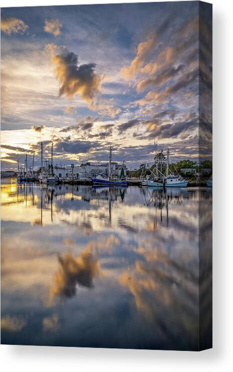 Bayou Canvas Print featuring the photograph Bayou Sunset, 12/11/20 by Brad Boland