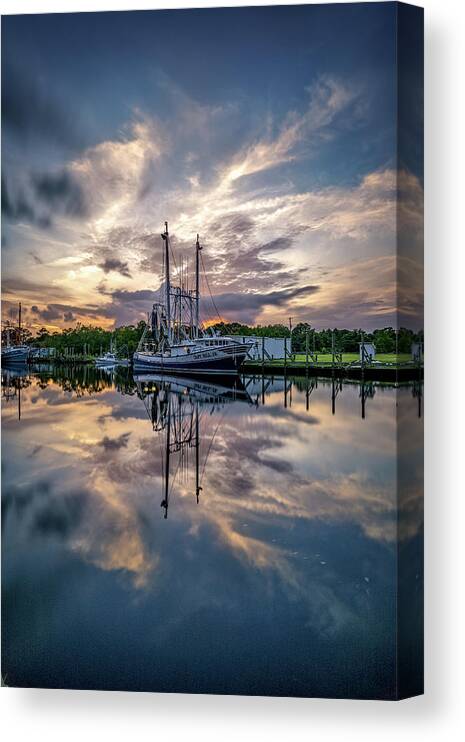 Bayou Canvas Print featuring the photograph Bayou Sunset by Brad Boland