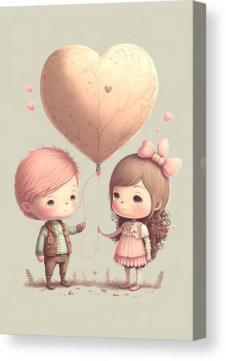 Be My Valentine Canvas Print featuring the photograph Be my Valentine 1 by Lilia S