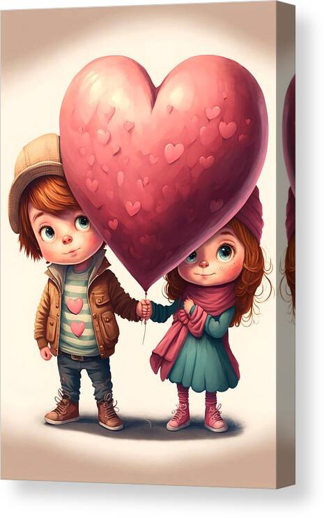 Be My Valentine Canvas Print featuring the photograph Be my Valentine 3 by Lilia S