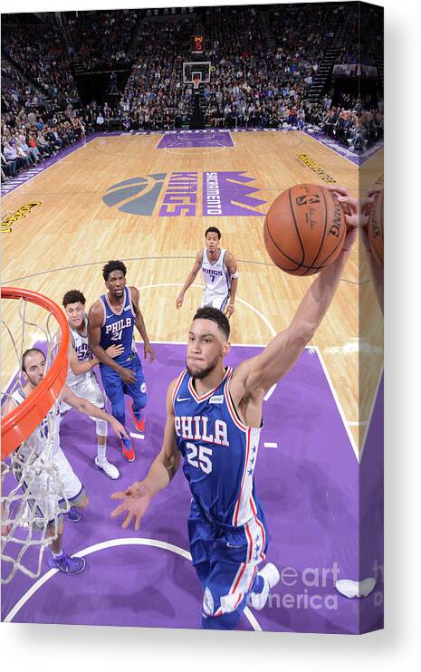 Nba Pro Basketball Canvas Print featuring the photograph Ben Simmons by Rocky Widner