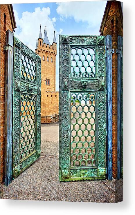 Architecture Canvas Print featuring the photograph Beyond the Courtyard Gate by Marcia Colelli