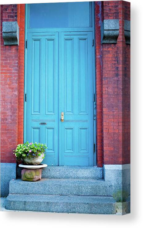 Blue Canvas Print featuring the photograph Blue Doors by Rocco Leone