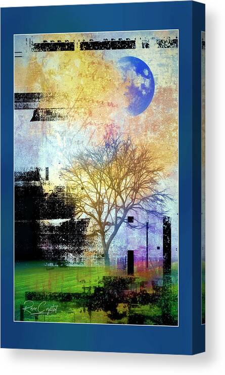Moon Canvas Print featuring the photograph Blue Moon by Rene Crystal