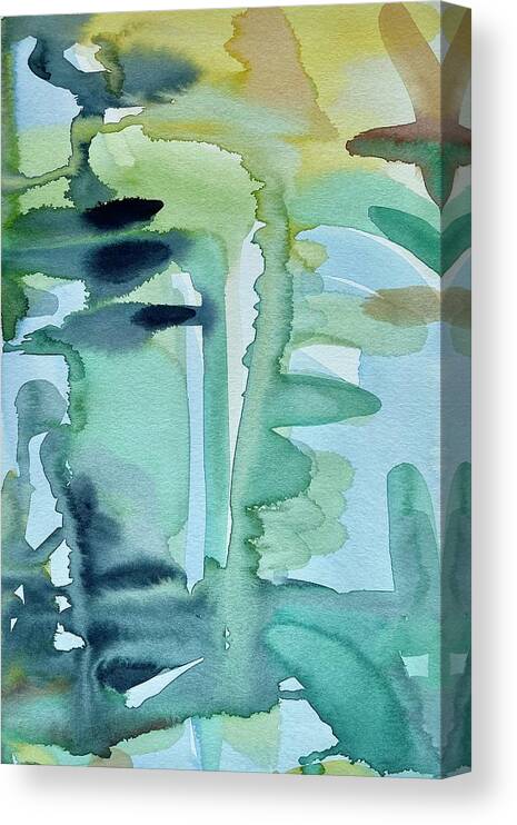 Pastel Canvas Print featuring the painting Tropical Tranquility by Luisa Millicent