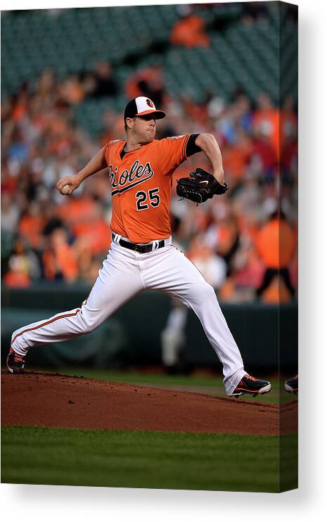 Working Canvas Print featuring the photograph Bud Norris by Patrick Smith