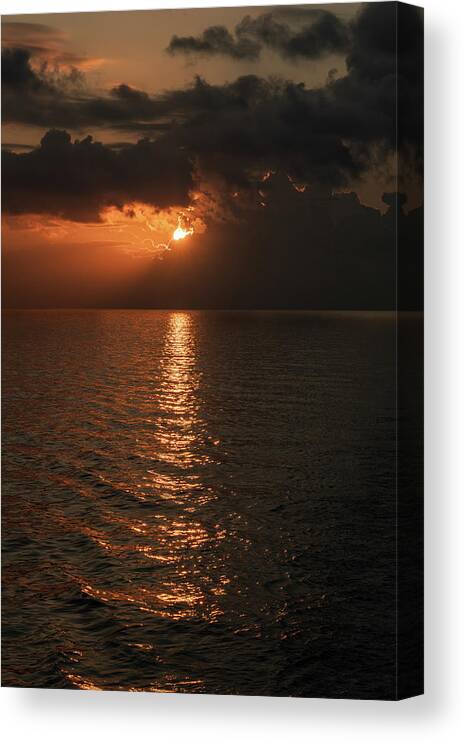 Sunset Canvas Print featuring the photograph Calm before the storm by Arthur Oleary