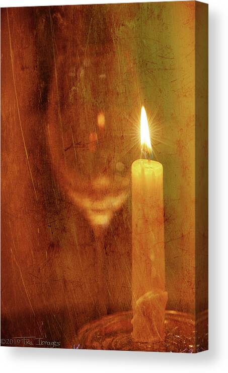Abstract Canvas Print featuring the photograph Candle in the Storm by TruImages Photography