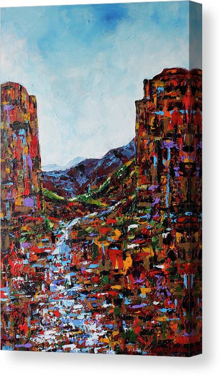 Grand Canyon Canvas Print featuring the painting Canyon Creek #2 by Lance Headlee