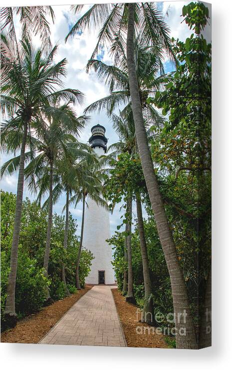 Cape Canvas Print featuring the photograph Cape Florida Lighthouse on Key Biscayne by Beachtown Views