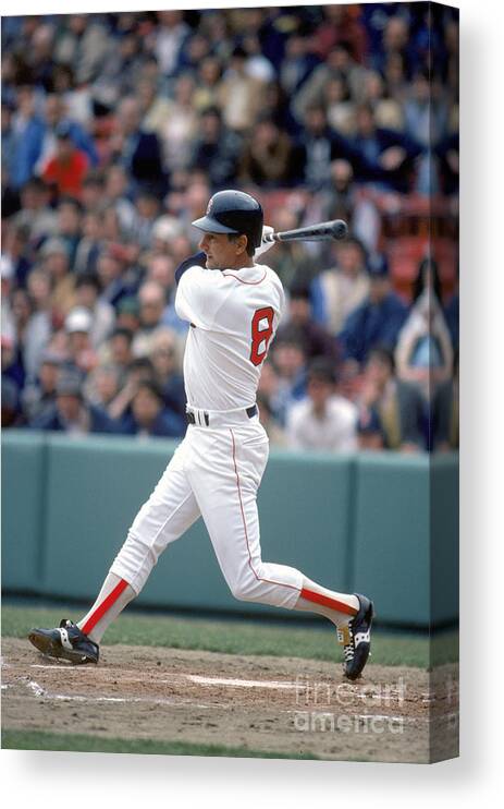 1980-1989 Canvas Print featuring the photograph Carl Yastrzemski by Rich Pilling